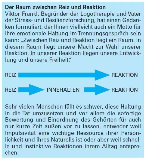 Trennungsgespräche - zwischen Reiz und Raum